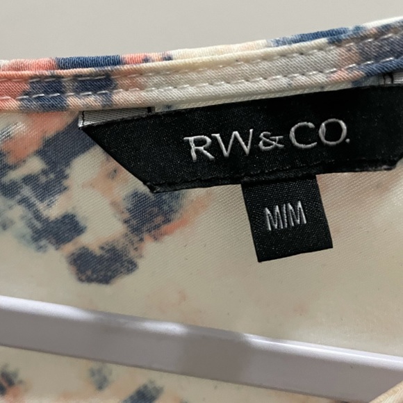 RW&CO Women’s Peplum Pink Medium Shirt - Picture 6 of 7